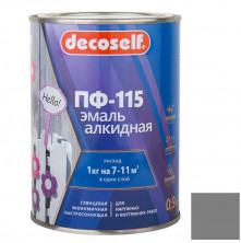 Эмаль Pufas Decoself  ПФ-115 серая 0,9 кг/0,67 л