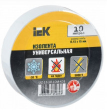 Изолента ПВХ IEK UIZ-13-10-10M-K01 0,13х15мм 10м белая  