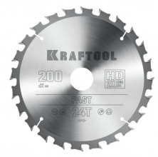 Диск пильный по дереву Kraftool Fast 36950-200-32 24Т 200х32 мм