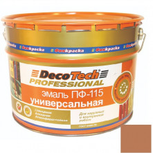Эмаль универсальная DecoTech Professional ПФ-115 шоколадно-коричневая под RAL8017 10 кг