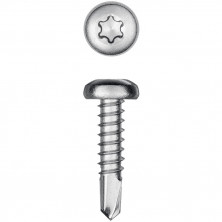 Саморез с полукруглой головкой Kraftool DS-P 300931-48-032 нержавейка со сверлом 4,8х32 мм 250 шт