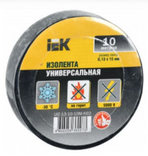 Изолента ПВХ IEK UIZ-13-10-10M-K02 0,13х15мм 10м черная  