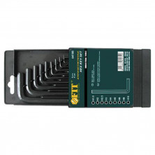 Набор шестигранных ключей Fit 64185 CrV 1,5-10 мм 9 шт