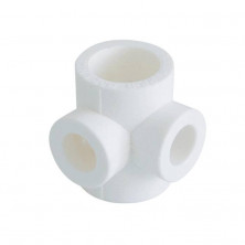 Крестовина PP-R 2-плоскостная белая внутренняя пайка Дн 40х25 VALFEX 10118240