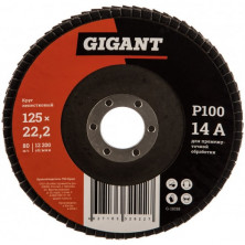 Круг лепестковый Gigant G-11038 P100 125x22,2 мм