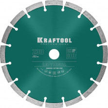 Диск алмазный Kraftool Universal 36680-230 отрезной сегментный по железобетону и высокопрочному бетону 230 мм
