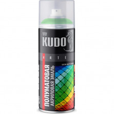 Эмаль аэрозольная универсальная Kudo KU-0A6018 Satin Ral 6018 ярко-зеленая 520 мл