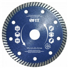 Диск отрезной алмазный Fit Армобетон турбо 37347 125х1,4х10х22,2 мм