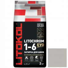 Затирка цементная для швов Litokol Litochrom 1-6 Evo LE.115 светло-серая 2 кг
