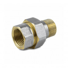 Соединитель латунь никель американка Ду 40 (1 1/2") прямой ВР/НР 9013 ГОСТ 32585-2013 Aquasfera 9013-05