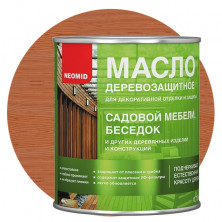 Масло деревозащитное Neomid для мебели и интерьеров красное дерево 0,75 л