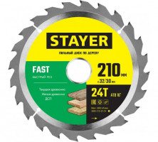 Диск пильный по дереву Stayer Fast 3680-210-32-24_z01 210x32х30мм 24Т