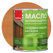 Масло деревозащитное Neomid для мебели и интерьеров тик 0,75 л