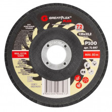 Круг лепестковый торцевой Greatflex Plus 71-847 P-100 125х22,2 мм