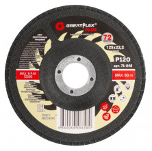 Круг лепестковый торцевой Greatflex Plus 71-848 P-120 125х22,2 мм
