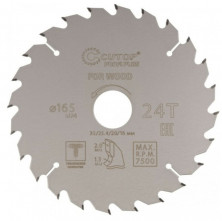 Диск пильный по дереву Cutop Profi plus 75-16524Т 24Т 165х1,3/2х30/25,4/20/16 мм