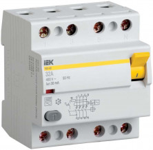 Автоматический выключатель дифференциального тока IEK MDV10-4-050-030 ВД1-63 4Р 50А 30мА