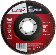 Круг лепестковый торцевой LOM 2580663 P-60 115х22 мм