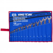 Набор комбинированных ключей King Tony 1214MRN 10-32 мм 14 предметов