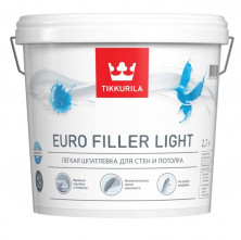 Шпатлевка финишная легкая Tikkurila Euro Filler Light для стен и потолков 2,7 л