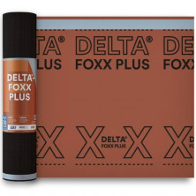 Мембрана диффузионная Delta Foxx Plus для водонепроницаемой нижней кровли с двумя зонами проклейки 1,5х50 м 75 м2  