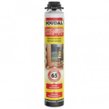 Пена монтажная пистолетная Soudal 65 199003 желтая 820 мл  