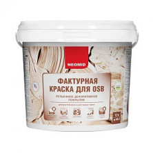 Краска фактурная для плит Osb neomid, голубой, 12 кг.