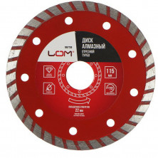 Диск алмазный отрезной  LOM Turbo 1857730 115х22,2 мм