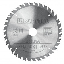 Диск пильный по дереву Kraftool Optima  36951-210-30 36Т 210х30 мм