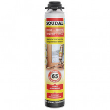 Пена монтажная пистолетная Soudal 65 199004 зимняя желтая 820 мл  