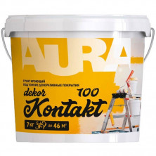 Грунт кроющий под тонкие декоративные покрытия Aura Dekor Kontakt 100 7 кг