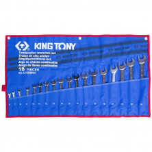 Набор комбинированных ключей King Tony 1218MRN 6-24 мм 18 предметов