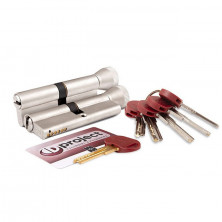 Механизм цилиндровый Mottura DPC1F5151 S3 35381 под вертушку сатинированный никель 46+10+46 102 мм  