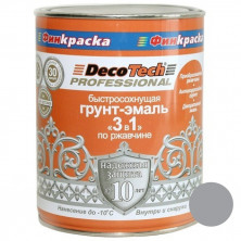 Грунт-эмаль DecoTech Professional 3 в 1 00-00015853 серый под RAL7004 0,9 кг