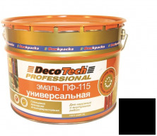 Эмаль DecoTech Professional ПФ-115 Ral 9005 черная глянцевая 10 кг