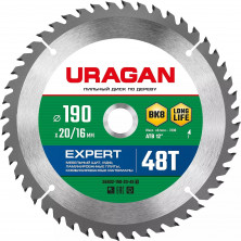 Диск пильный по дереву Uragan Expert 36802-190-20-48_z01 190х20/16 мм 48 зубьев