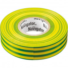 Изолента ПВХ Navigator NIT-A19-20/YG желто-зеленая  19 мм 20 м  
