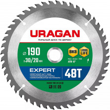 Диск пильный по дереву Uragan Expert 36802-190-30-48_z01 190х30/20 мм 48 зубьев