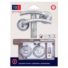 Ручка дверная Punto LM/A SET72R.TL54.LOGICA/HD CP-8 45701 с защелкой c запиранием хром