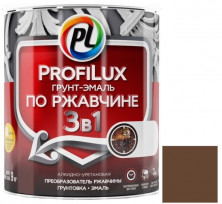 Грунт-эмаль Profilux 3 в 1 по ржавчине коричневая 0,9 кг