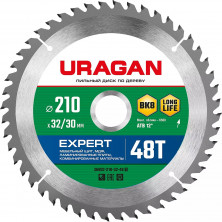 Диск пильный по дереву Uragan Expert 36802-210-32-48_z01 210х32/30 мм 48 зубьев