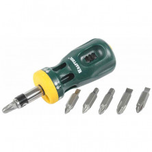 Отвертка реверсивная Kraftool Bit Lock 12 в 1 с насадками 26161-H13