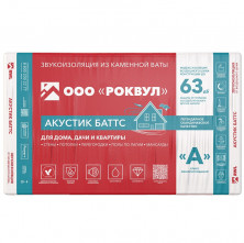 Базальтовая вата Rockwool Акустик Баттс 1000х600х100 мм 5 плит в упаковке  