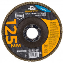 Круг лепестковый торцевой MOS 39877М плоский P100 125х22,5 мм
