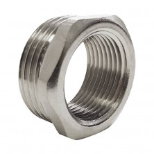 Футорка латунь никель Ду 25х15 (1"х1/2") НР/ВР VALFEX VF.581.N.100.012