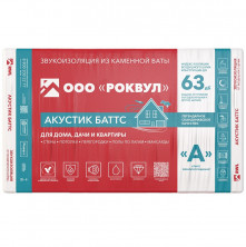Базальтовая вата Rockwool Акустик Баттс 1000х600х75 мм 8 штук в упаковке  