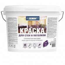 Краска для стен и потолков Proremontt супербелая 3 кг