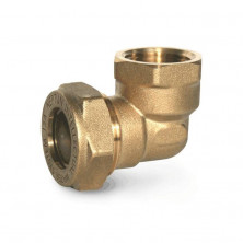 Угольник латунь EasyFix IWS 90гр Ду 15х1/2" обжим/ВР для нержавеющих труб STAHLMANN (Neptun)