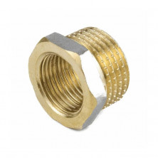 Футорка латунь никель Ду 25х20 (1"х3/4") НР/ВР 9024 ГОСТ 32585-2013 Aquasfera 9024-05