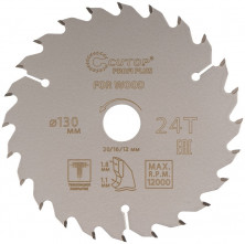 Диск пильный по дереву Cutop Profi Plus 75-13024Т 130х1,1/1,8х20/16/12 мм 24 зуба